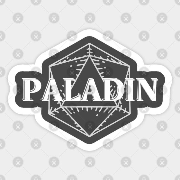Paladin D20 Symbol Print Sticker by DungeonDesigns